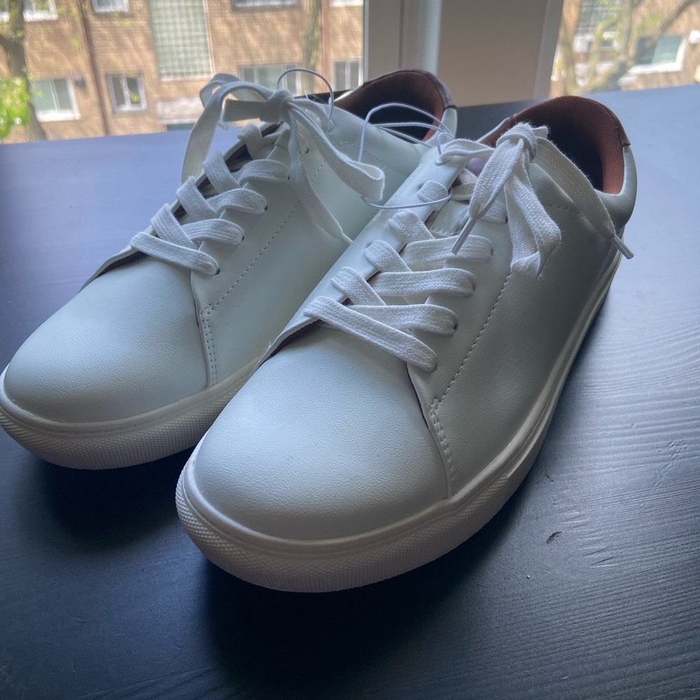 Goodfellow & Co. Target Harrison White Leather Sneakers - men 9.5 New